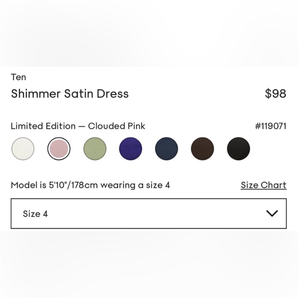 aritzia 10 light pink mauve shimmer dress size 0 - Picture 3 of 5